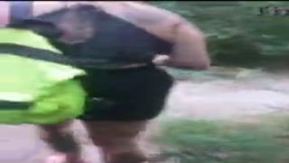 white golden hair blows me in the forest and receives all the cum