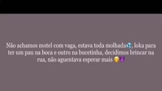 novinha made a cuckold husband giving 2 on the street without a condom