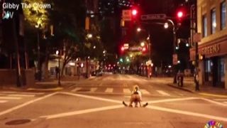 clown gets thick dick sucked in middle of the street
