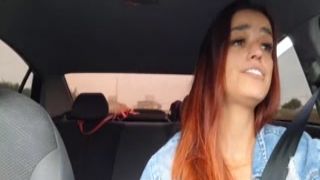 slutty app driver busted passenger masturbating from behind and ruined him without a condom 