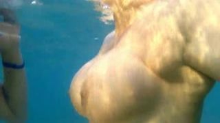 this italian experienced goddess needs thick cock at the beach in front of everyone and she slurps and gets banged while underwater