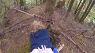 colossal juicy heart-shaped ass teasing and stretched in the woods