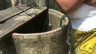 at the wellspring trying to fetch some water to do my house chores. i bumped into my neighbor who has been wooing me in the compound. seeing my enormous tits dangling got attracted and bred me outdoor