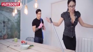 letsdoeit - julia de lucia and jimena lago - wet stud almost gets discovered banging the maid