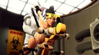 sci-fi sex cyborg pounds rock hard a steamy raven brunette in the restricted area