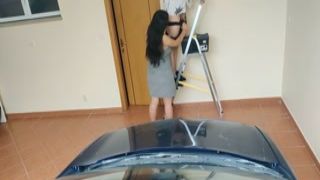 electrician drills someones hotwife next to her husband