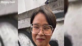 aroused thai with short hair and glasses trying out thick white penis