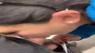 stupid cuck wife sucking veiny shaft in store like a whore