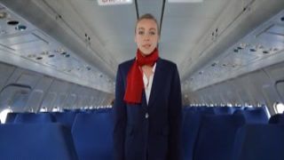 nasty uniformed french flight attendant angel emily inspires mischievous fantasies and craves monster breeding rod - look at her now