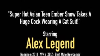 cute teen pinay milf ember snow cosplays and gets a fat throat destroyer to pounding 