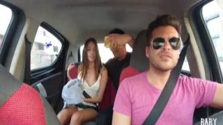 sex on uber bj in the back seat outdoor banging 