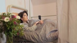 schoolgirl discovered masturbating by scissoring nurse and she gets bald pussy licked and intense finger fuck