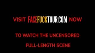 enormous natural rack latina hottie young brutal drooling gagging blowjob on her knees