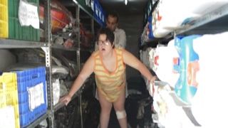 he rails the fat woman in the workshop s spare parts store. she is a very bad fat woman who hungers for tools to be inserted up her muff