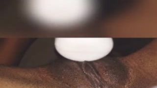 alluring dark skin has an climax