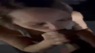 easy slut eats jizz in parking lot after the club