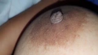 squeezing my step nipples while s.