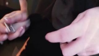 aphia demieux plays with her twat jerks and blows a monster dick