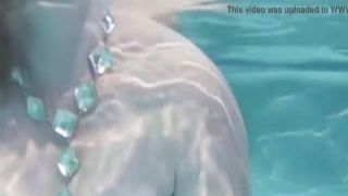 scuba sucking sunny lane blows a tool underwater 