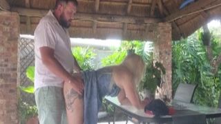 internal cumshot railing my ultimate buddies married thick cock hungry on the patio while he is at work