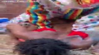 gibby the clown screws black cutie in a barn