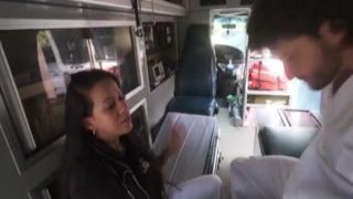 my gorgeous latina hottie emt boss convinced me to jackhammer her in the ambulance