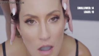 premiumbukkake - tiny tina swallows 76 monster sized mouthful cumshots