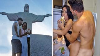 Two sex-starved beauties participate in hot threesome