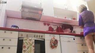 stepson spy hot stepmother om the kitchen